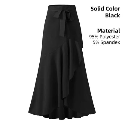 Ethnic Loose Ruffles Skirt