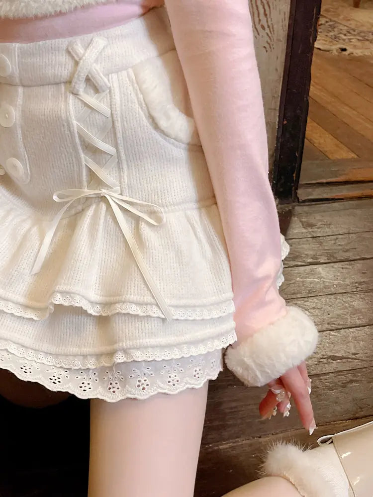 Japanese Style Mini Skirt and Blouse