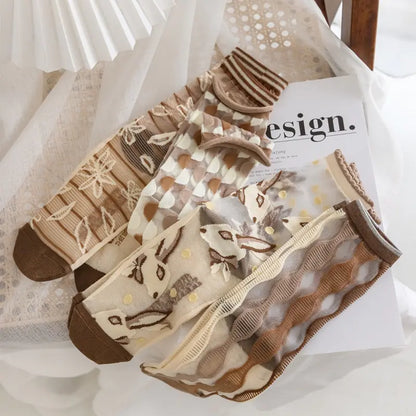 Harajuku Crystal Silk Socks