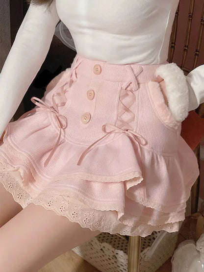 Japanese Style Mini Skirt and Blouse