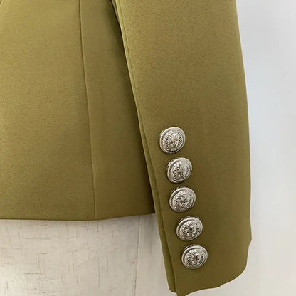 Designer Blazer Women's Classic Lion Silver Buttons